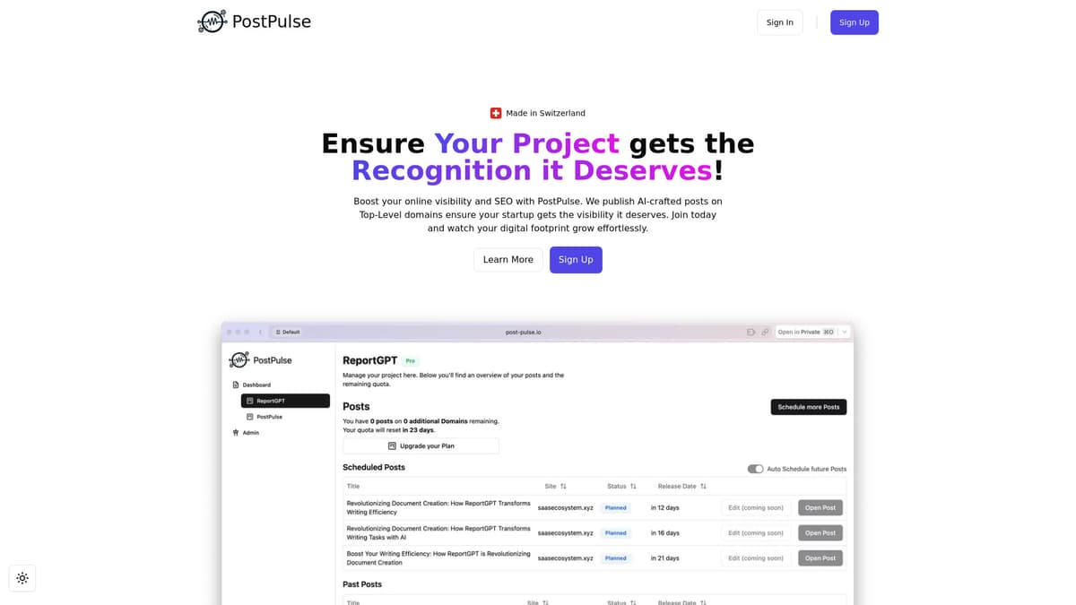 PostPulse screenshot 1