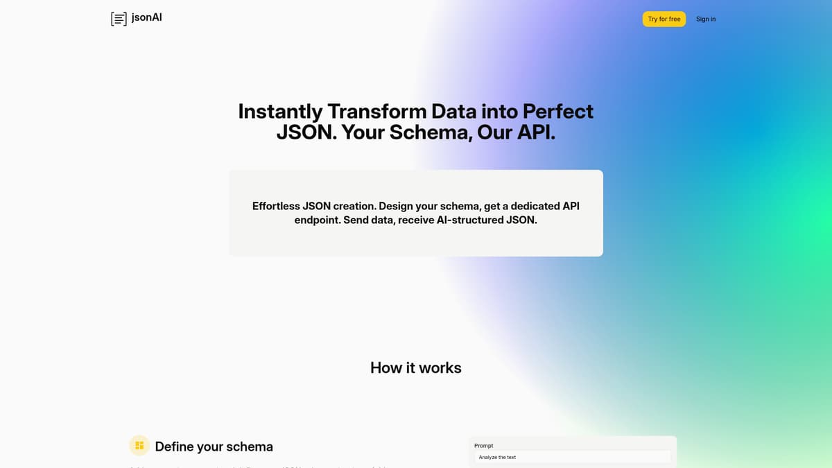 jsonAI.cloud screenshot 1