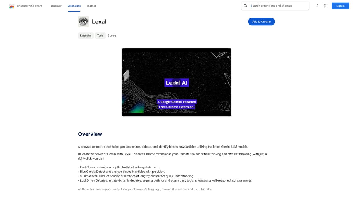 Lexal screenshot 1