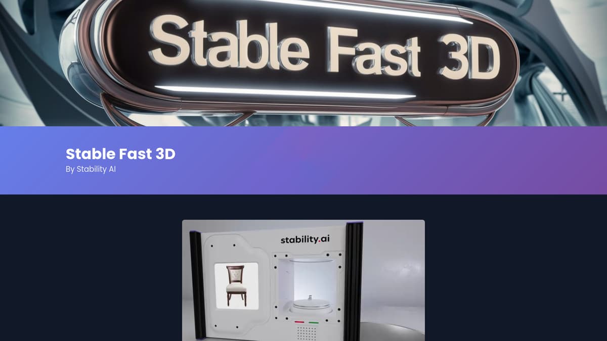 Stable Fast 3D screenshot 1