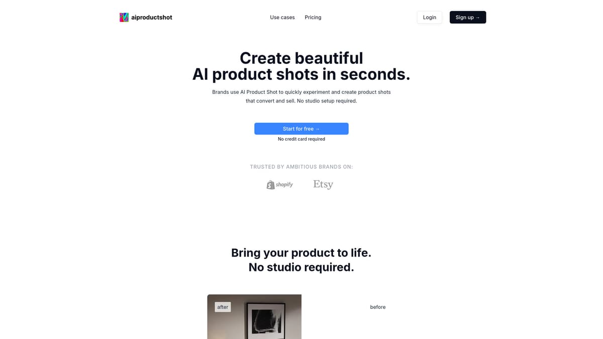 AI Product Shot screenshot 1