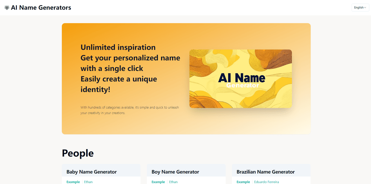 AI Name Generator screenshot 1