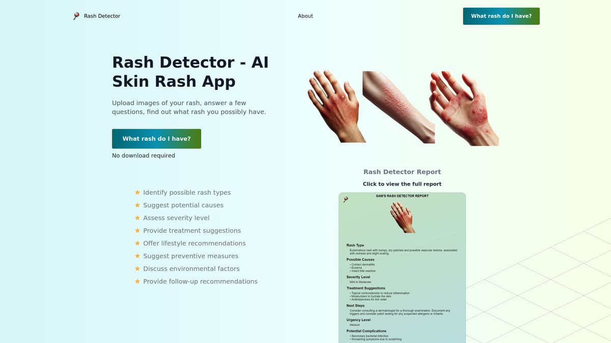 Rash Detector screenshot 1