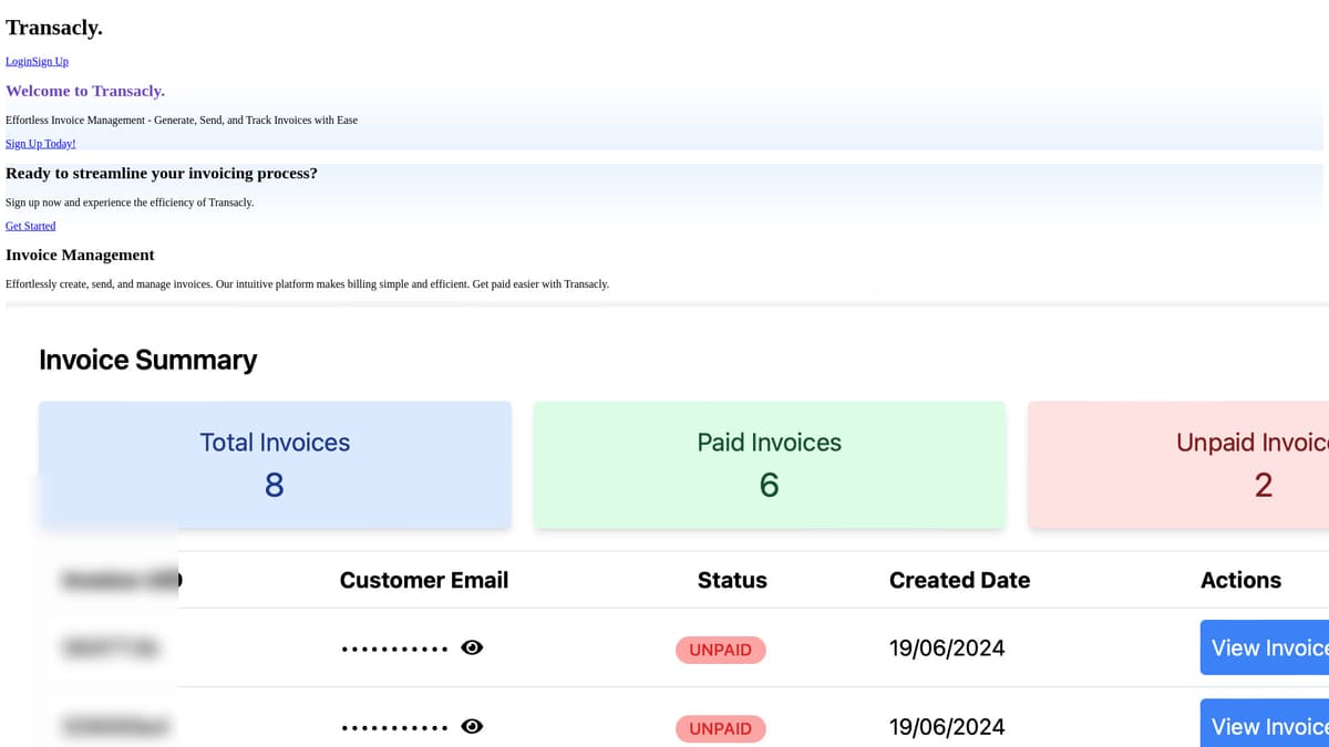 Transacly screenshot 1