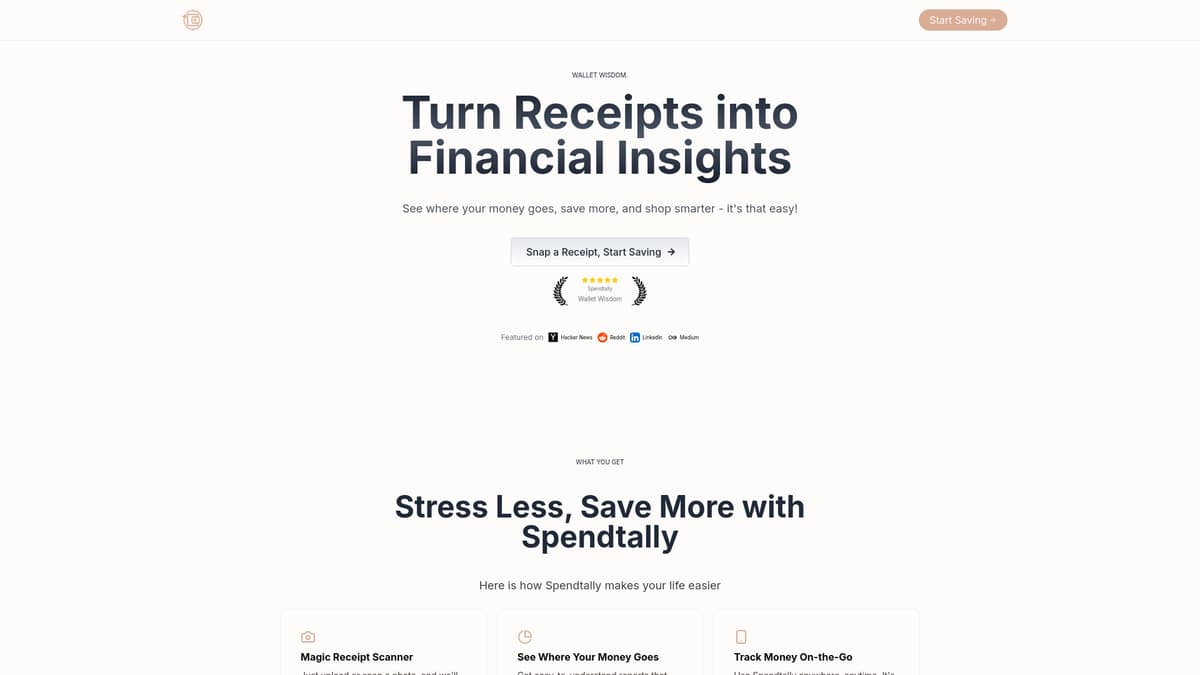 Spendtally screenshot 1