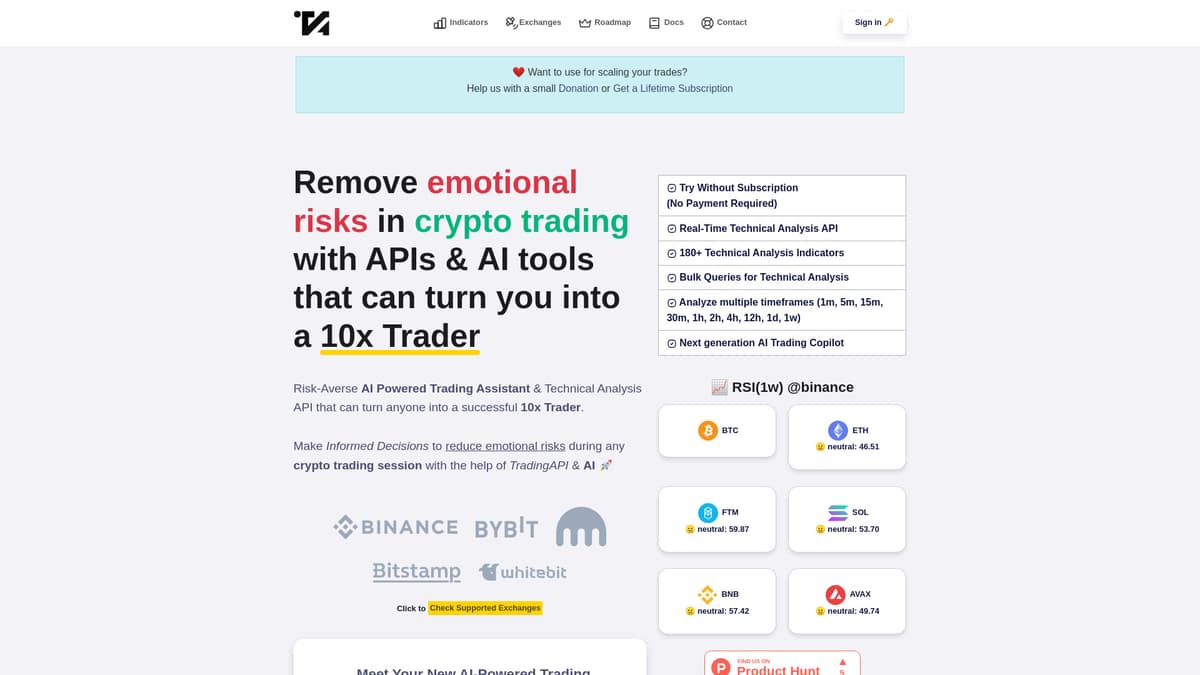 TradingAPI.rest screenshot 1