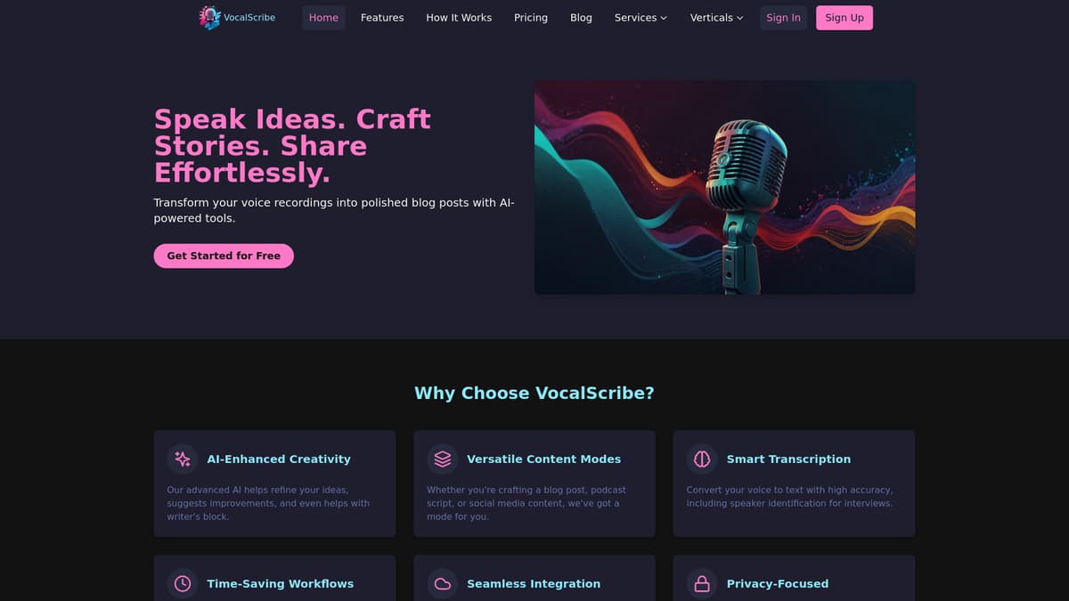 VocalScribe screenshot 1
