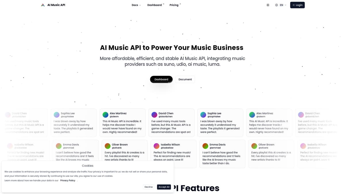 AI Music API screenshot 1