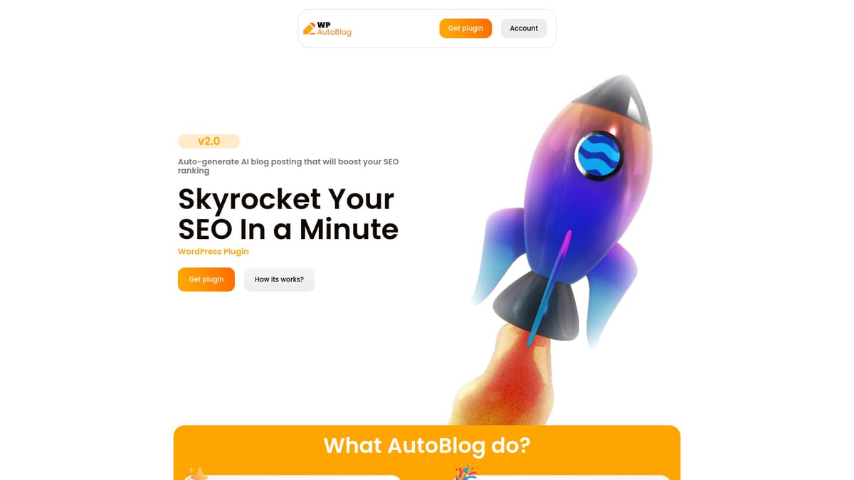 WP AutoBlog screenshot 1