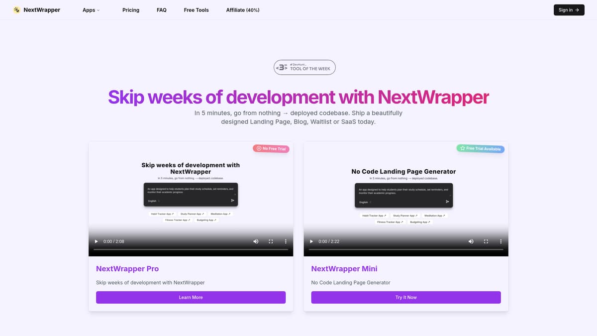 NextWrapper screenshot 1