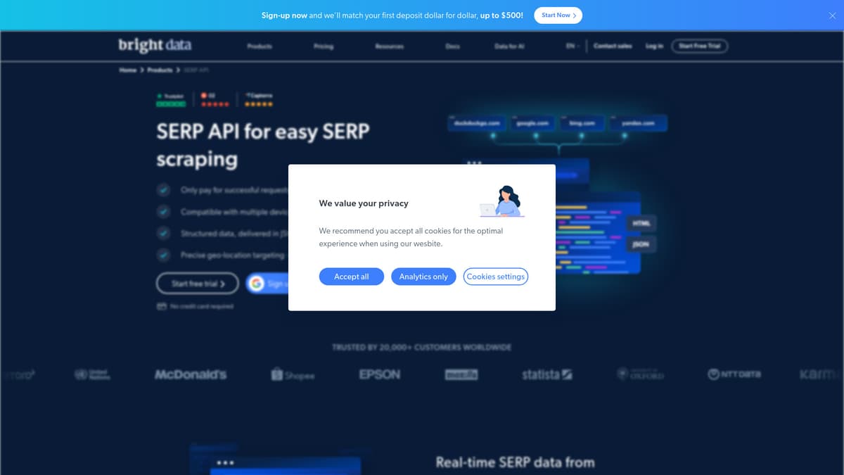 Bright Data SERP API screenshot 1