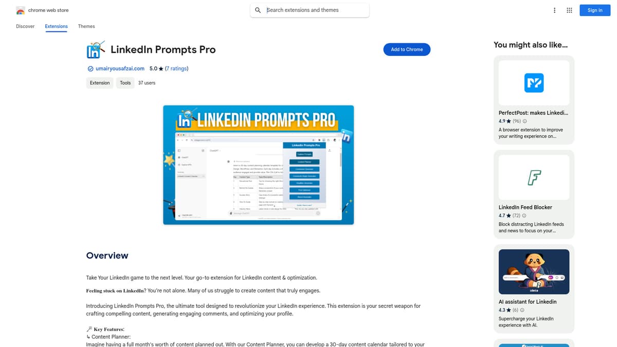 LinkedIn Prompts Pro screenshot 1