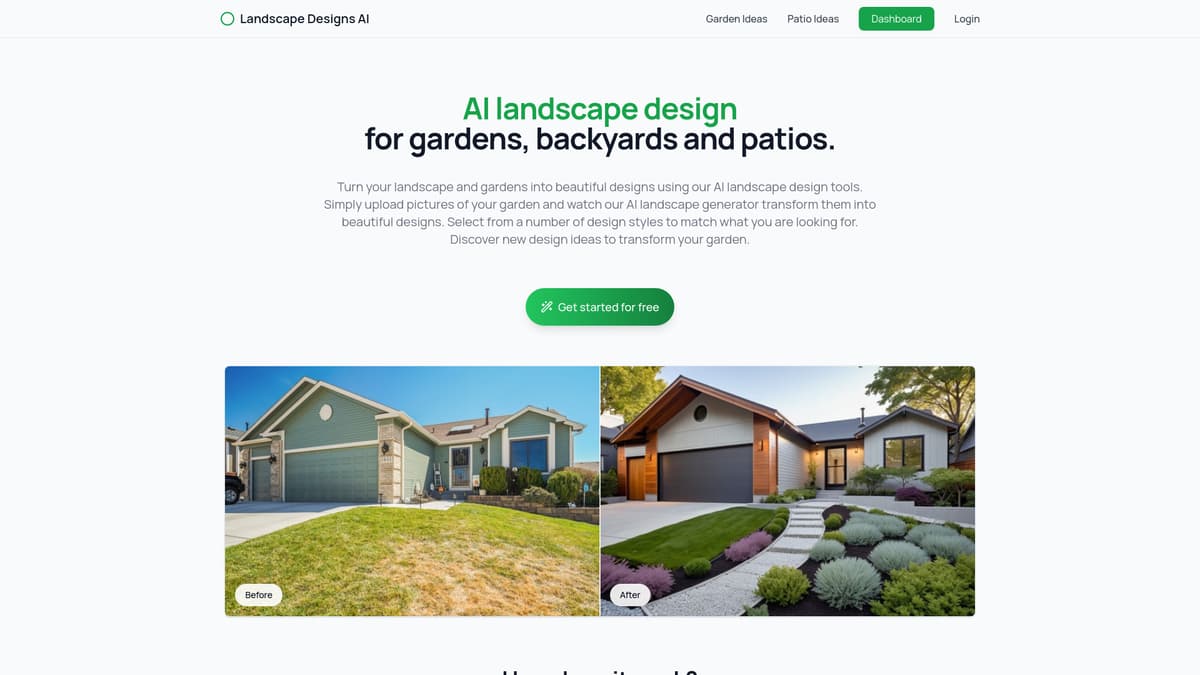 LandscapeDesignsAI screenshot 1