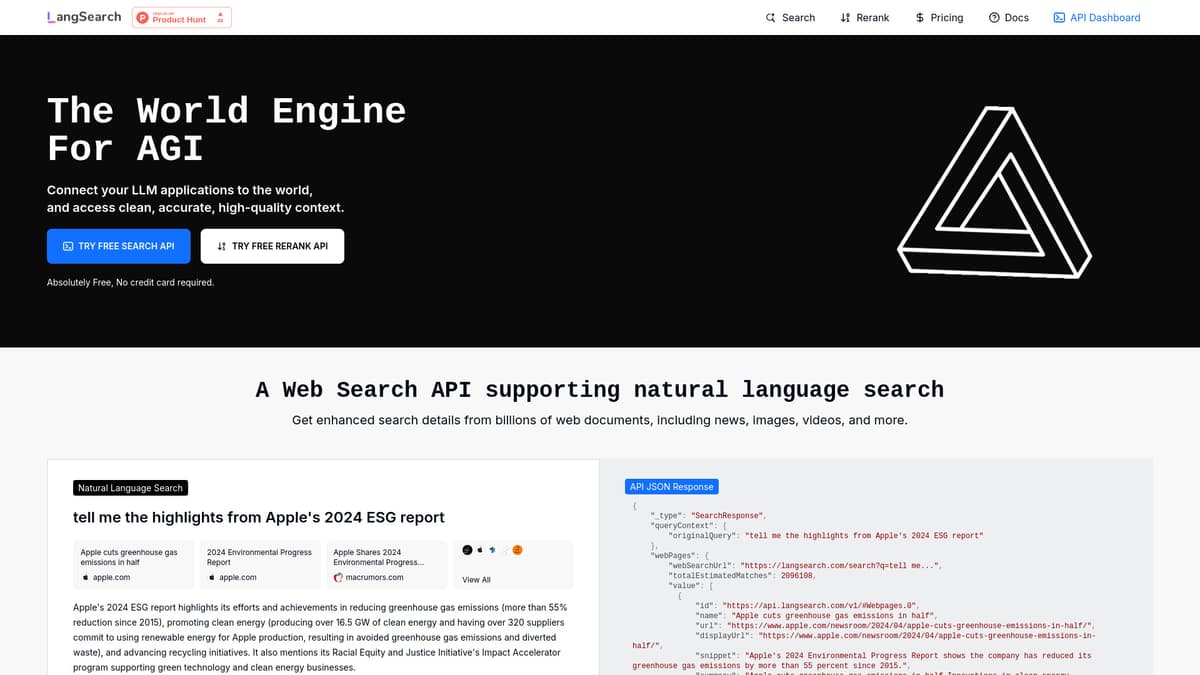 LangSearch screenshot 1