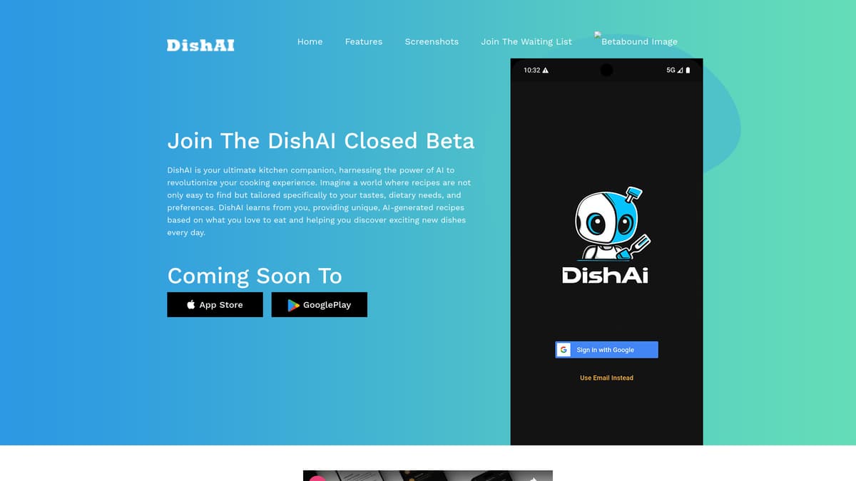 DishAI screenshot 1
