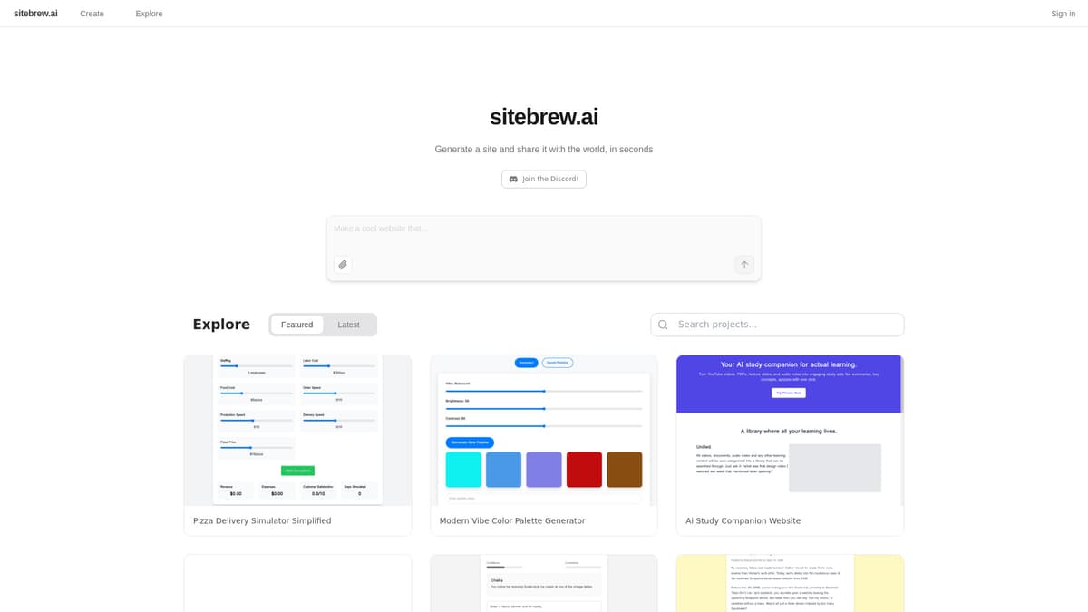 Sitebrew AI screenshot 1