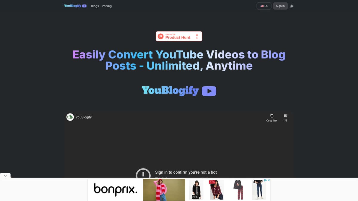 YouBlogify screenshot 1