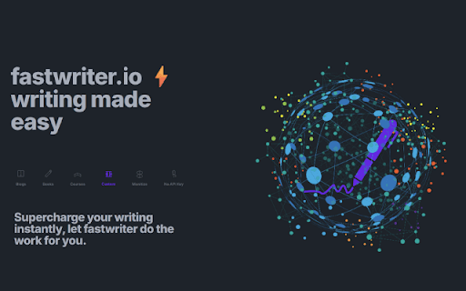 FastWriter.io Extension screenshot 1