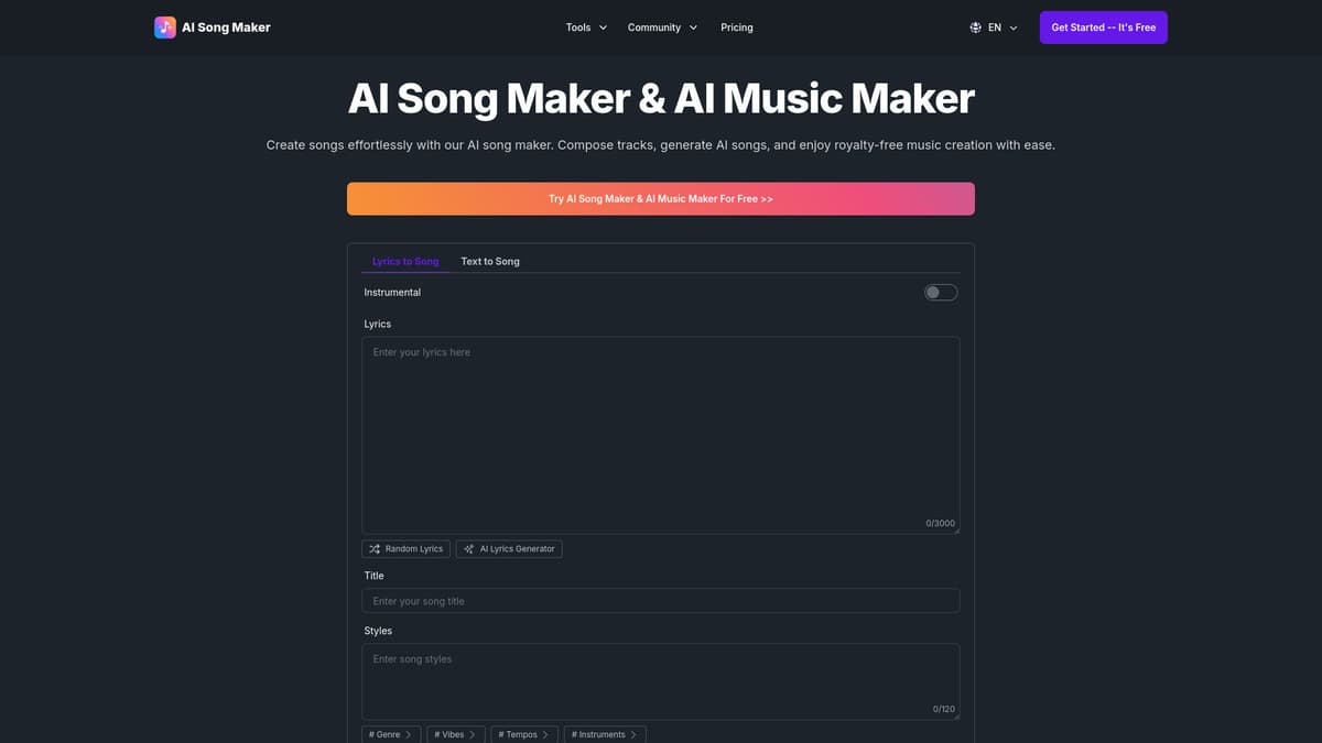 AI Song Maker screenshot 1