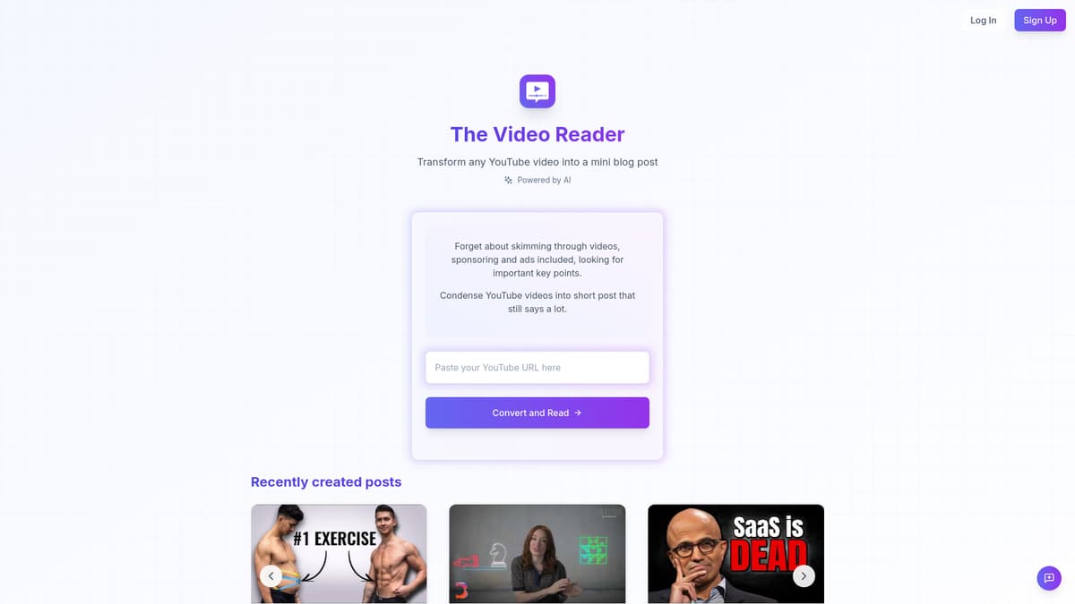 The Video Reader screenshot 1