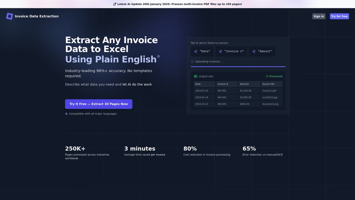 Invoice Data Extraction screenshot 1