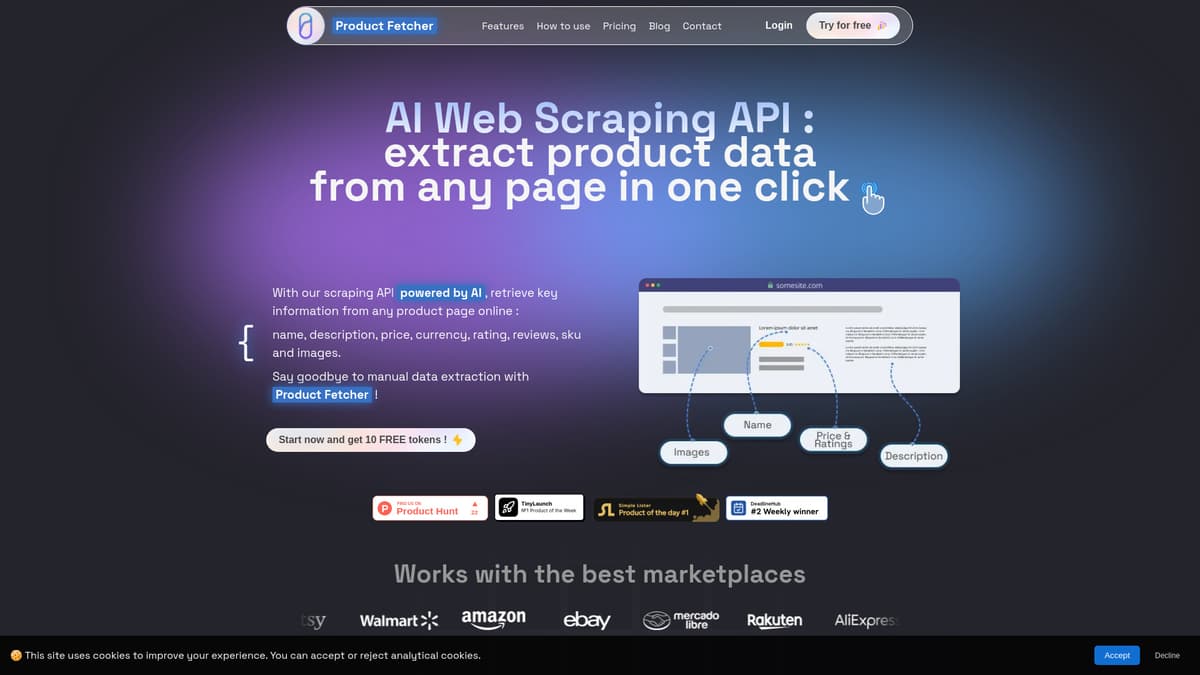Product Fetcher screenshot 1