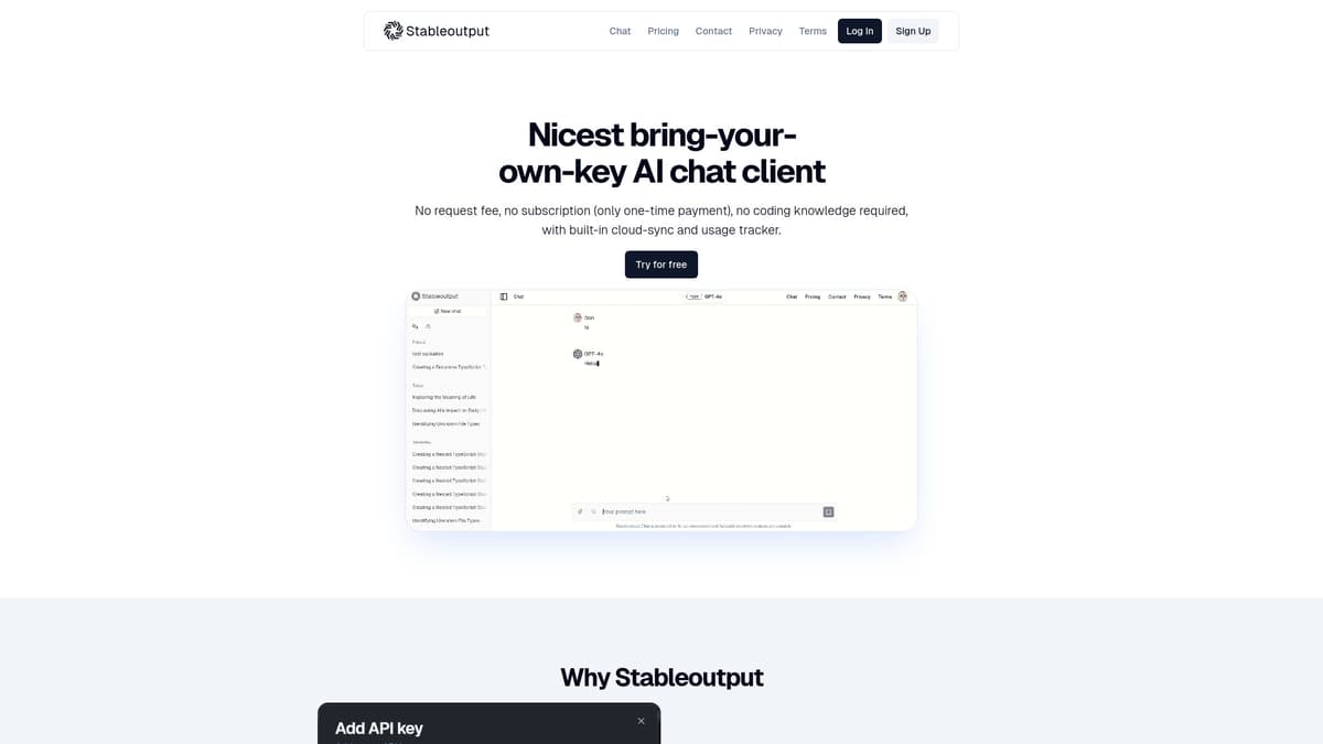 Stableoutput screenshot 1