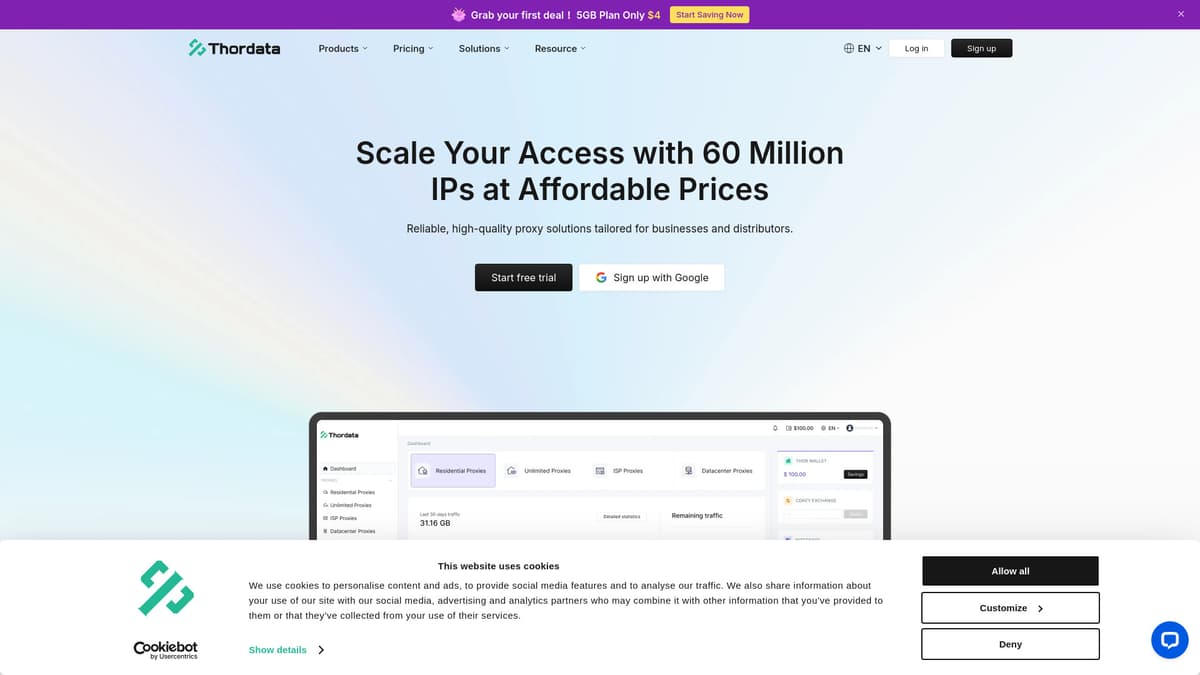 Thordata screenshot 1