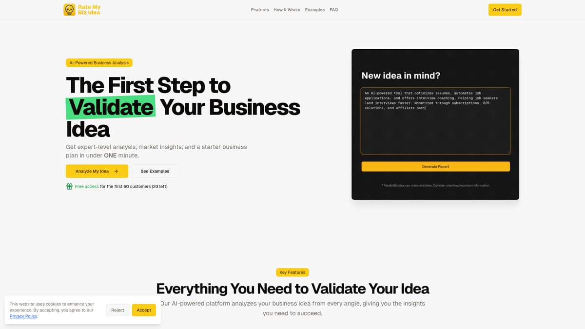 RateMyBizIdea screenshot 1