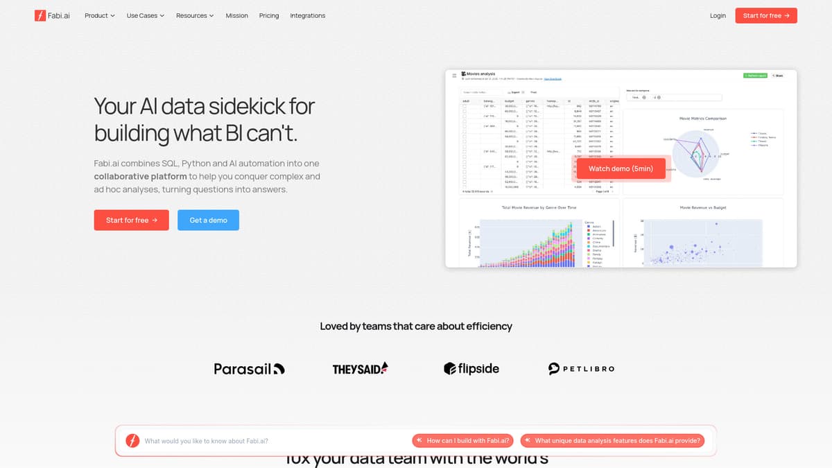 Fabi.ai screenshot 1