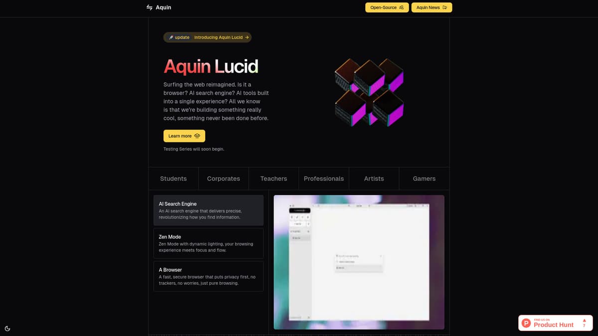 Aquin Lucid screenshot 1
