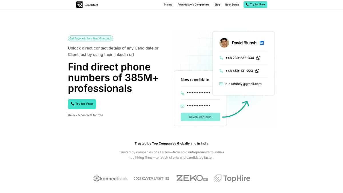 Reachfast.ai screenshot 1