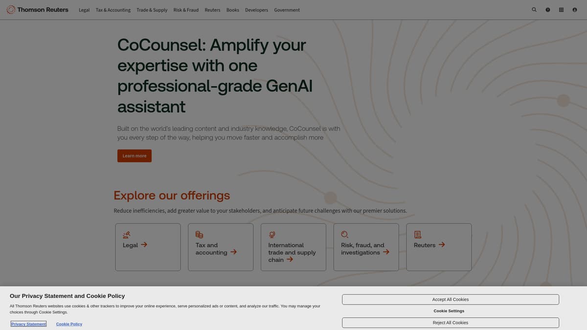 Thomson Reuters screenshot 1