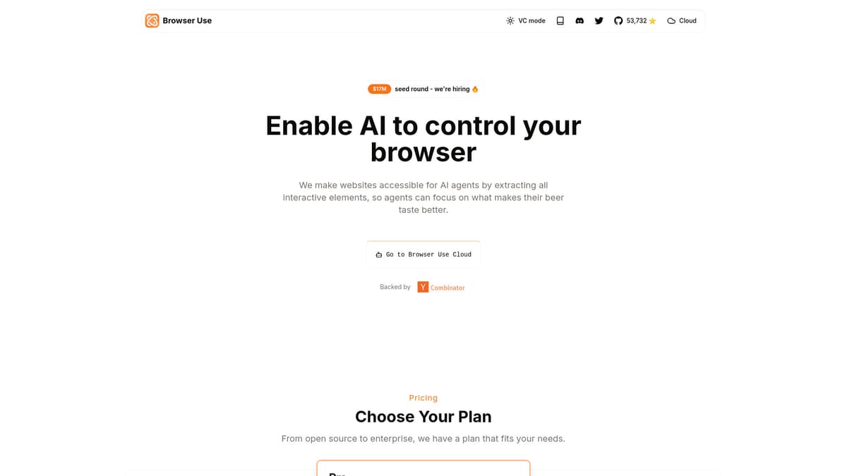 Browser Use screenshot 1
