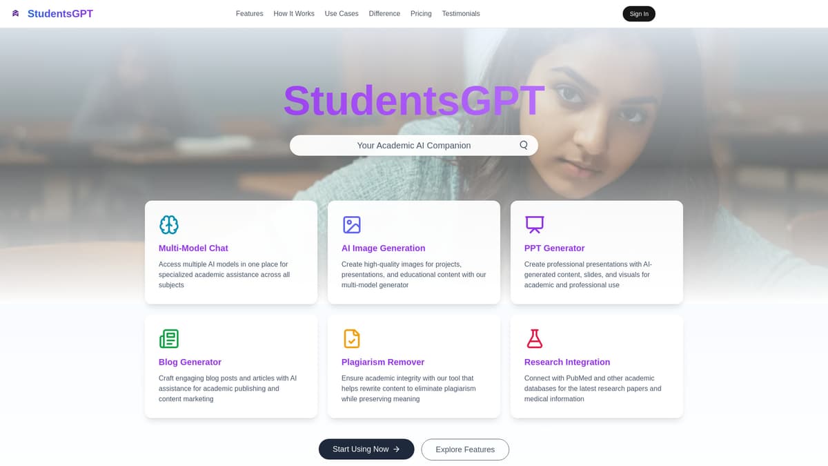 StudentsGPT screenshot 1