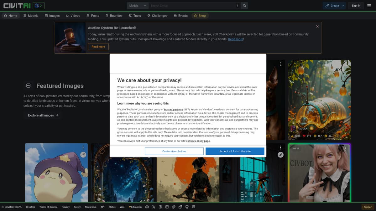 Civitai screenshot 1