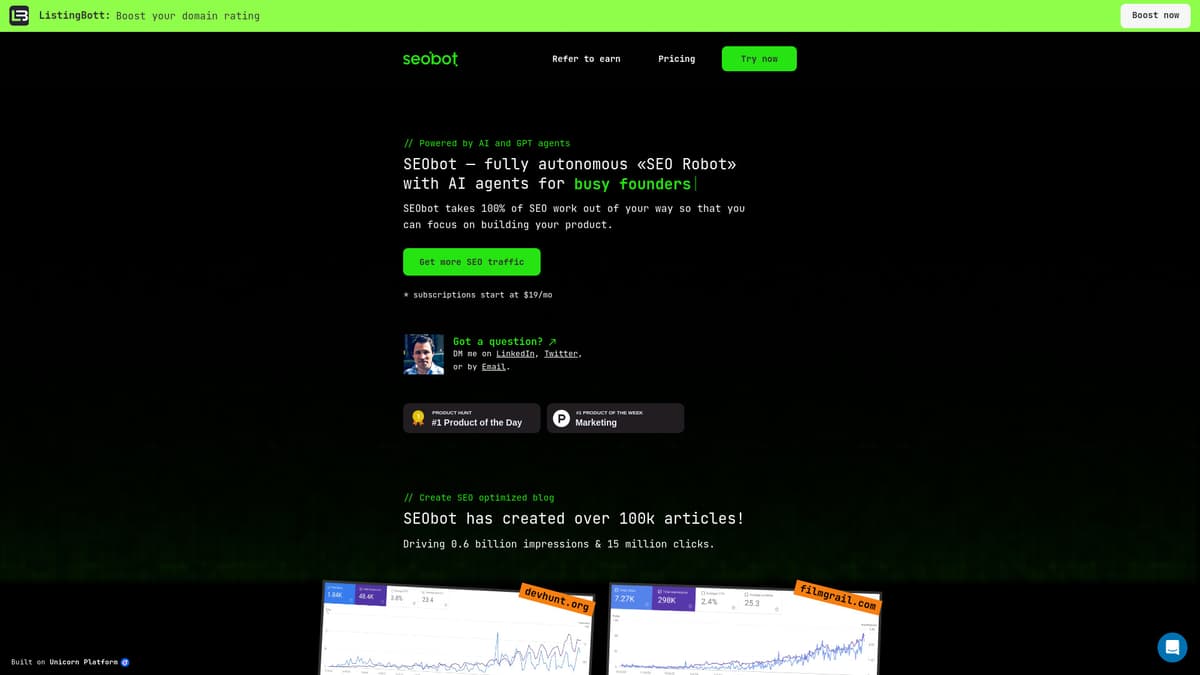 SEO Bot AI screenshot 1