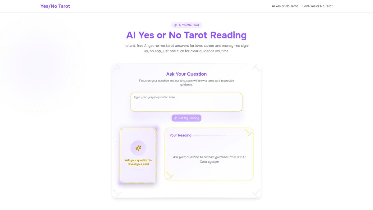 Yes/No Tarot screenshot 1