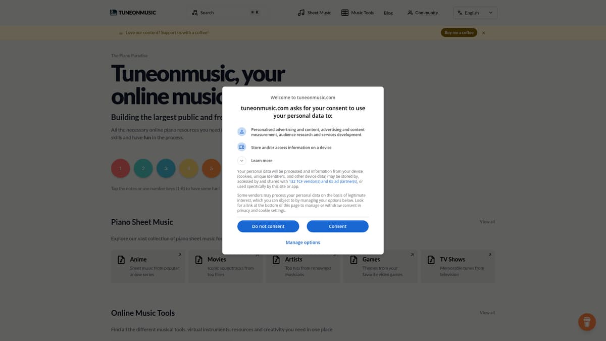Tuneonmusic screenshot 1