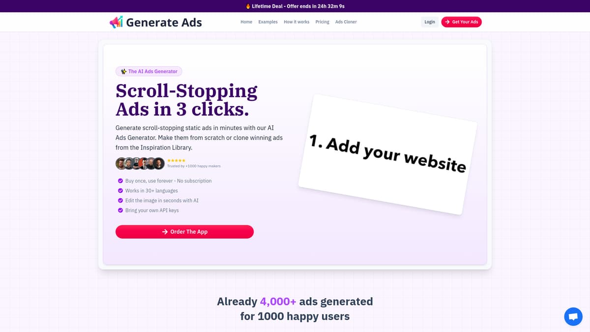Generate Ads AI screenshot 1