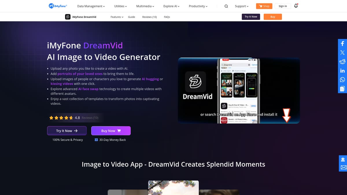 DreamVid screenshot 1