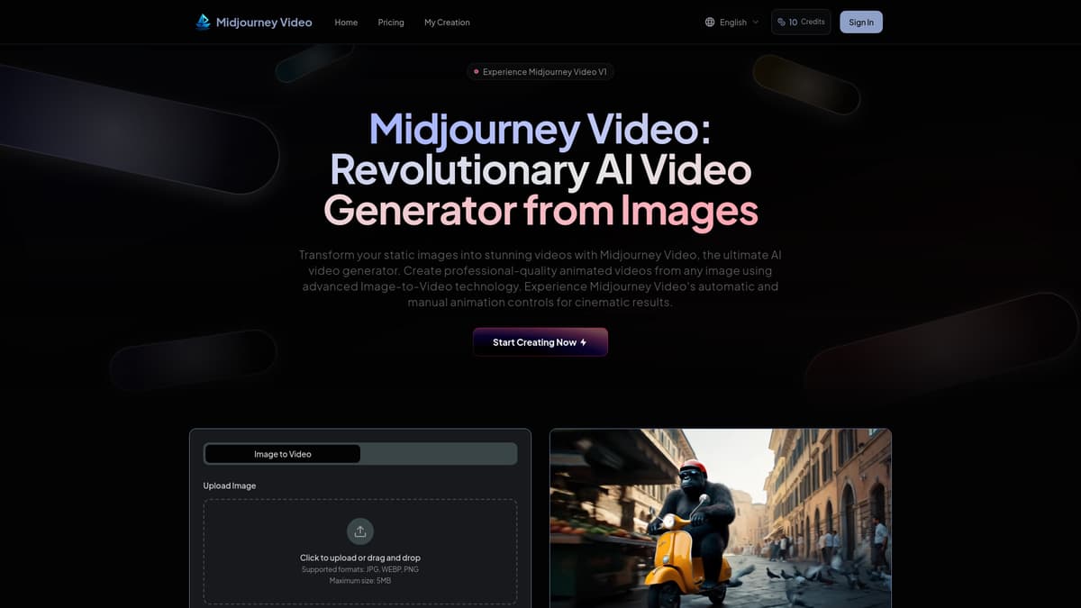 Midjourney Video screenshot 1