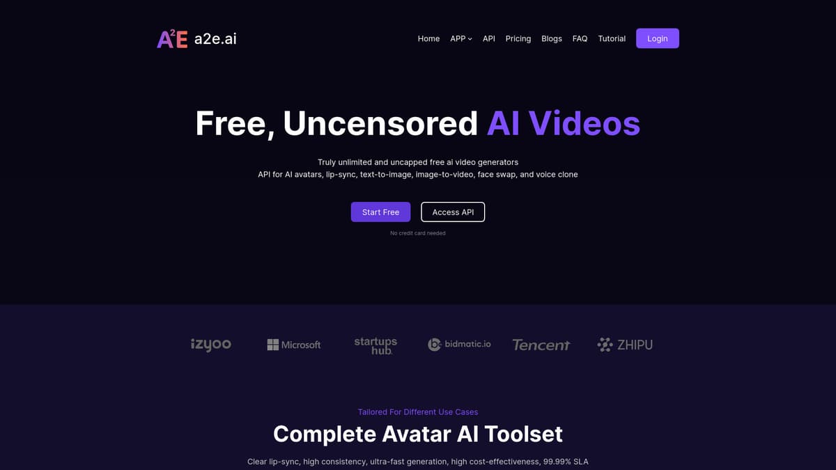 A2E Free and Uncensored AI Videos screenshot 1