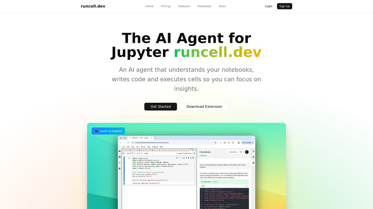 Runcell - Jupyter AI Agent screenshot 1