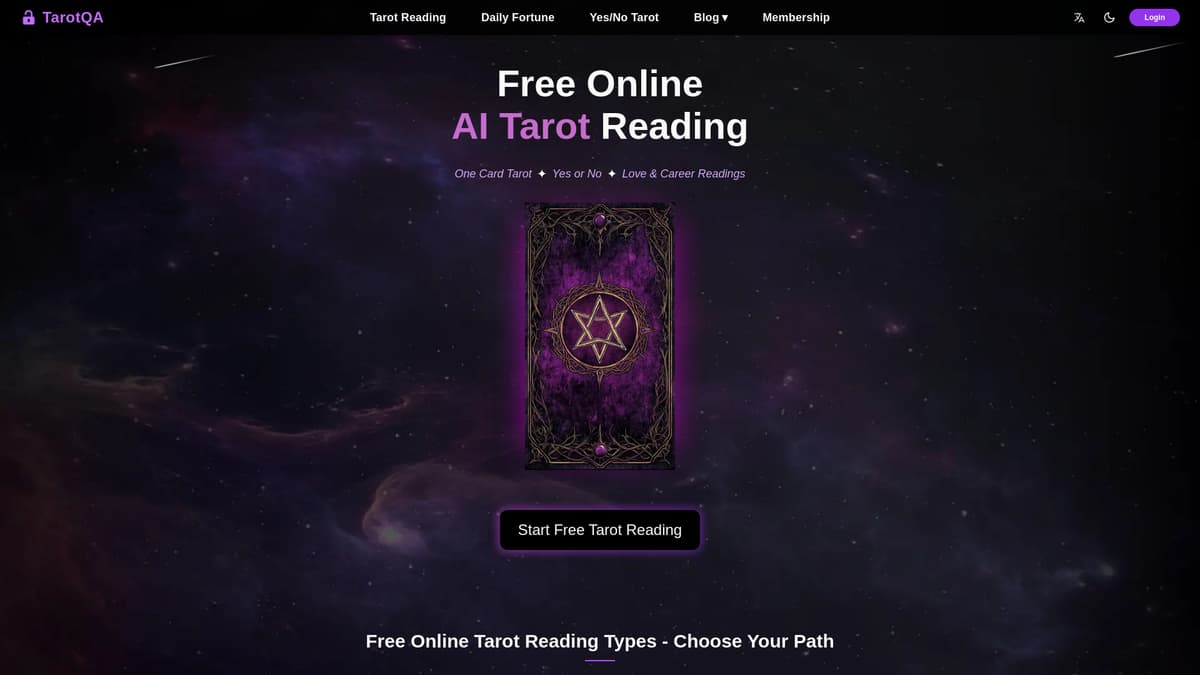 TarotQA screenshot 1