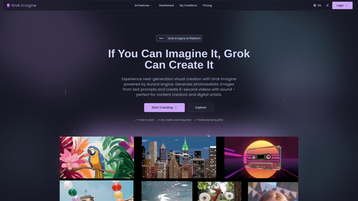 Grok Imagine screenshot 1
