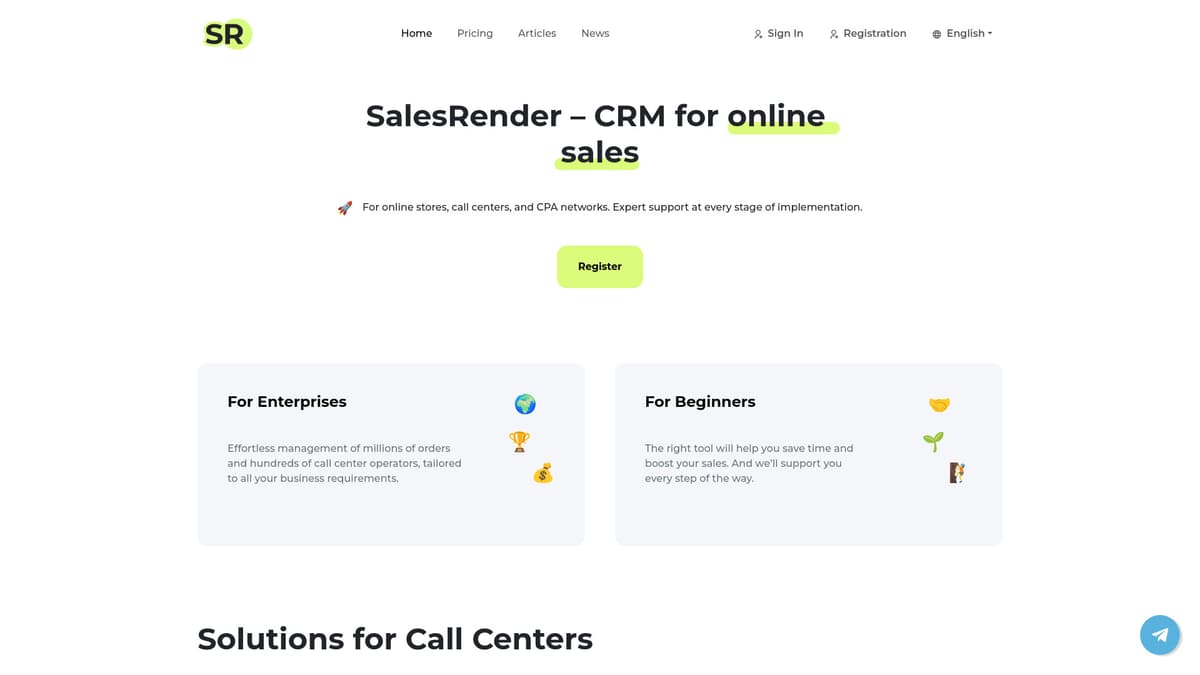 SalesRender CRM screenshot 1