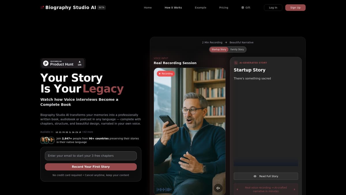 Biography Studio AI screenshot 1