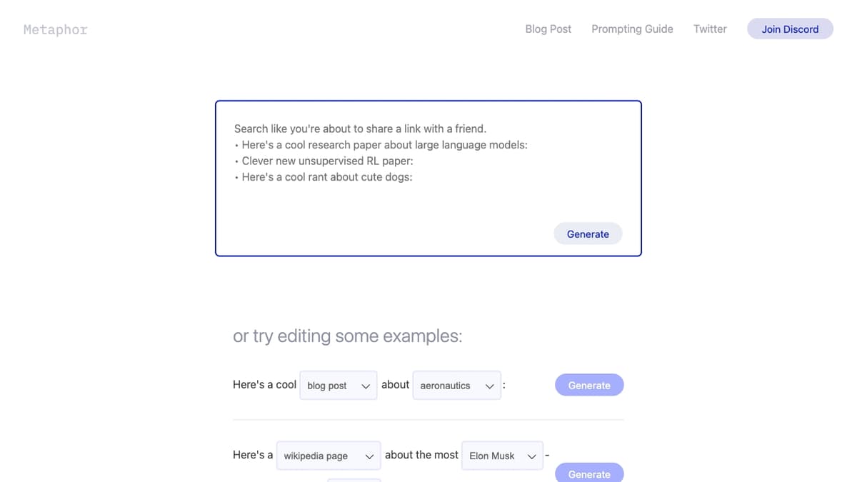 Exa screenshot 1