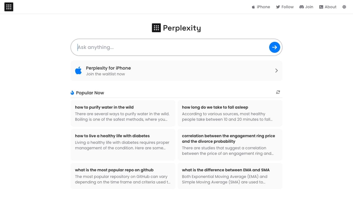 Perplexity AI screenshot 1
